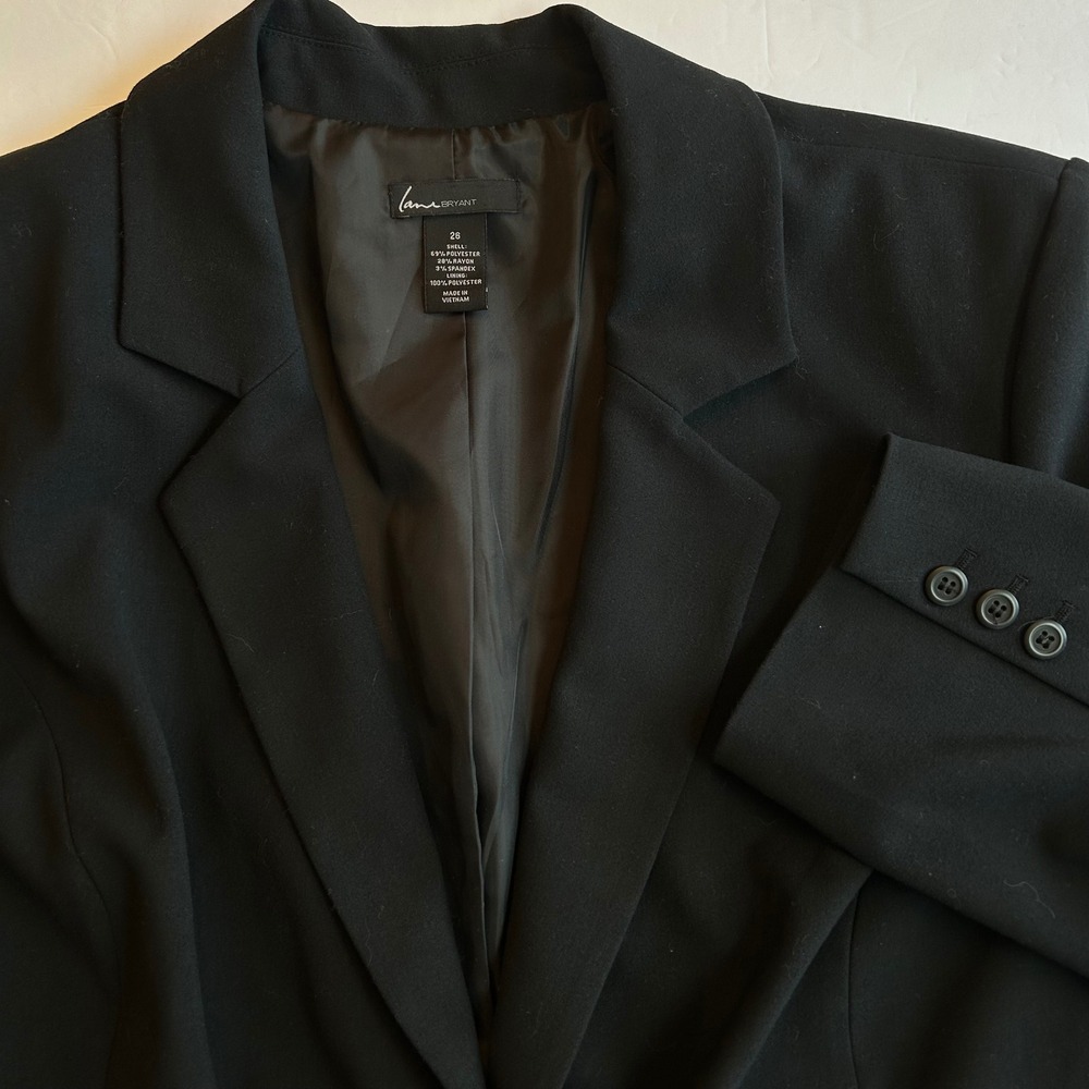 Lane‎ Bryant Black Blazer Jacket Size 26 Business Professional Workwear